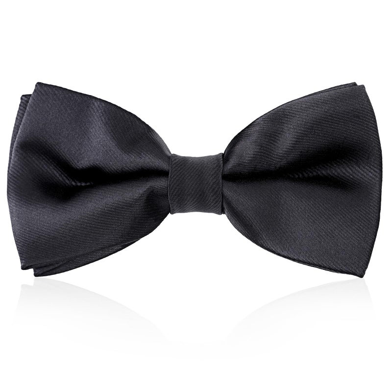 Kajeer Kids Boys Silk Bow Ties - Adjustable Bowtie for Baby Toddler Gifts(Black) - Image 1